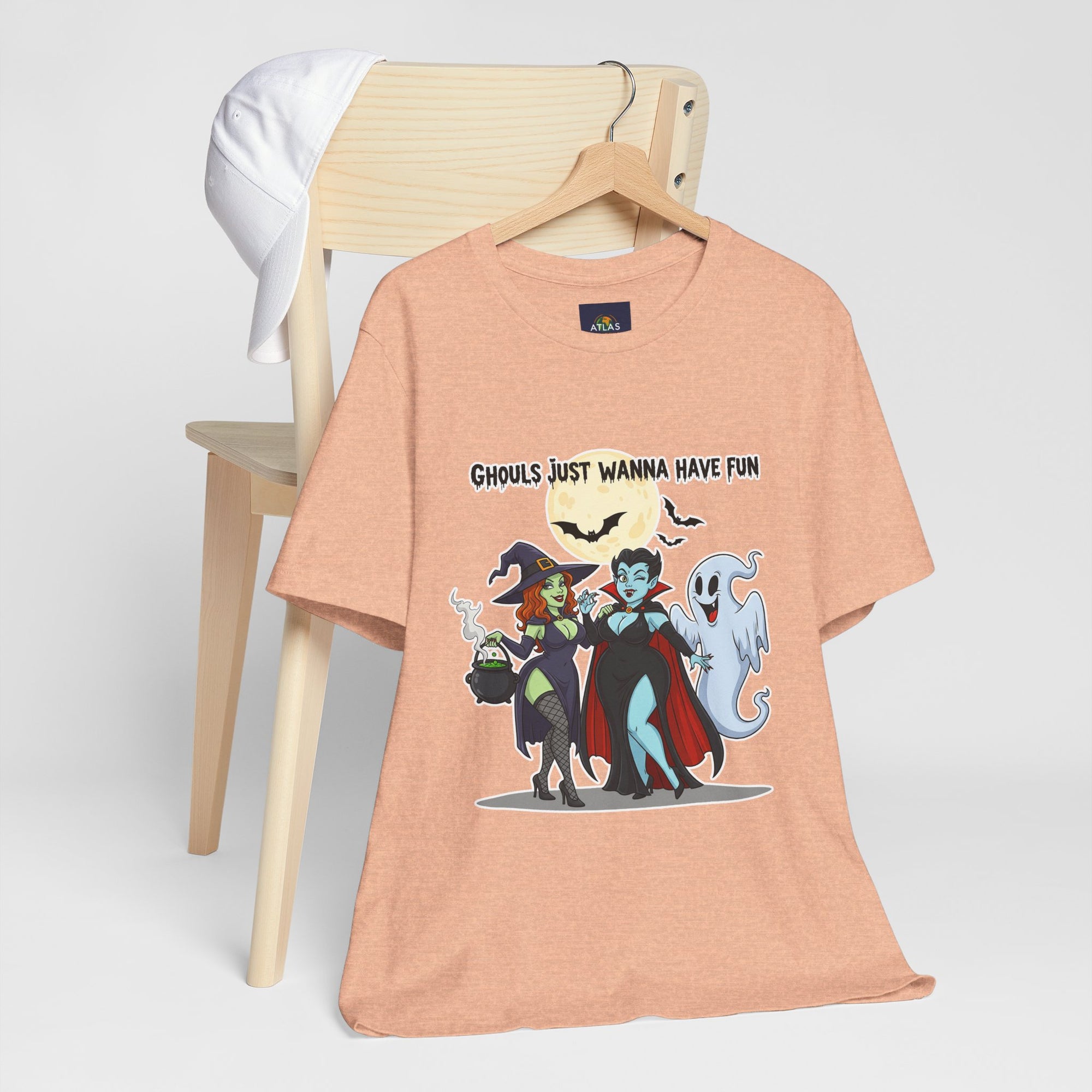 Ghouls Just Wanna Have Fun Halloween T-Shirt - Cute Witch Vampire Ghost Tee | Halloween Character Shirt - Atlas Briefly