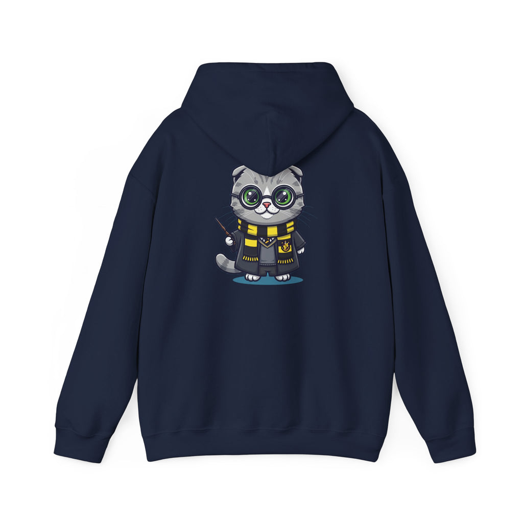 Hufflepurr Harry Potter Hoodie - Funny Wizarding World Sweatshirt | Cute Potter Cat Gift - Atlas Briefly