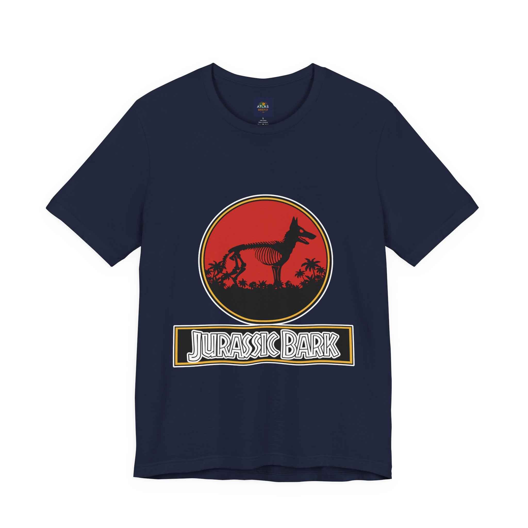 German Shepherd T-Shirt - Jurassic Bark Design | Unique Dog Lover Gift & Worldwide Shipping - Atlas Briefly