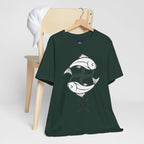 Pisces Zodiac T-shirt - Minimalist Black and White Unisex Tee