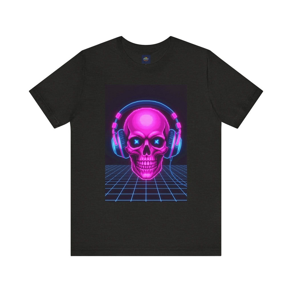 Neon Skull Synthwave Tee - Atlas Briefly