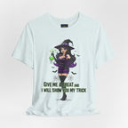 Sexy Witch Halloween T-Shirt - Flirty Witch Costume Tee | Trick or Treat Halloween Shirt - Atlas Briefly