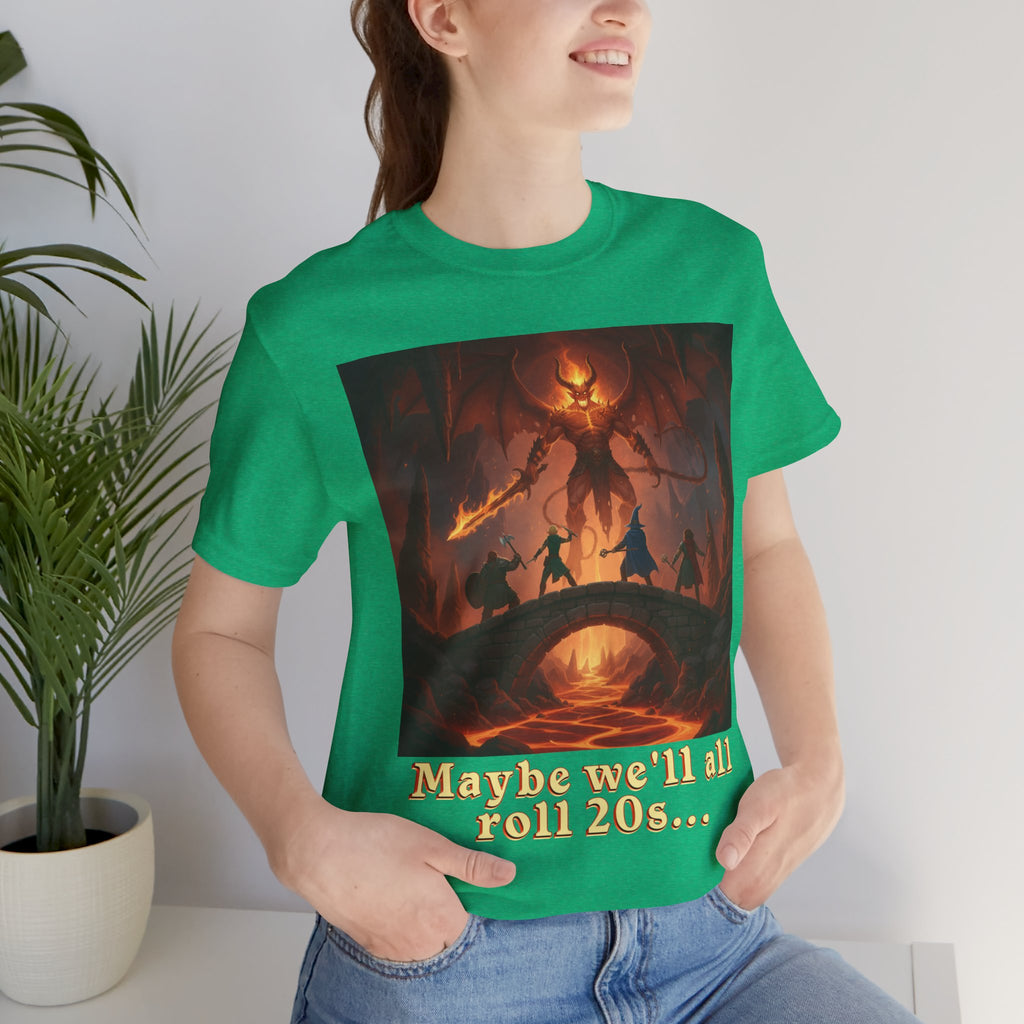 D&D Fantasy T-Shirt - Roll a Natural 20 Dungeon Master RPG Unisex Tee