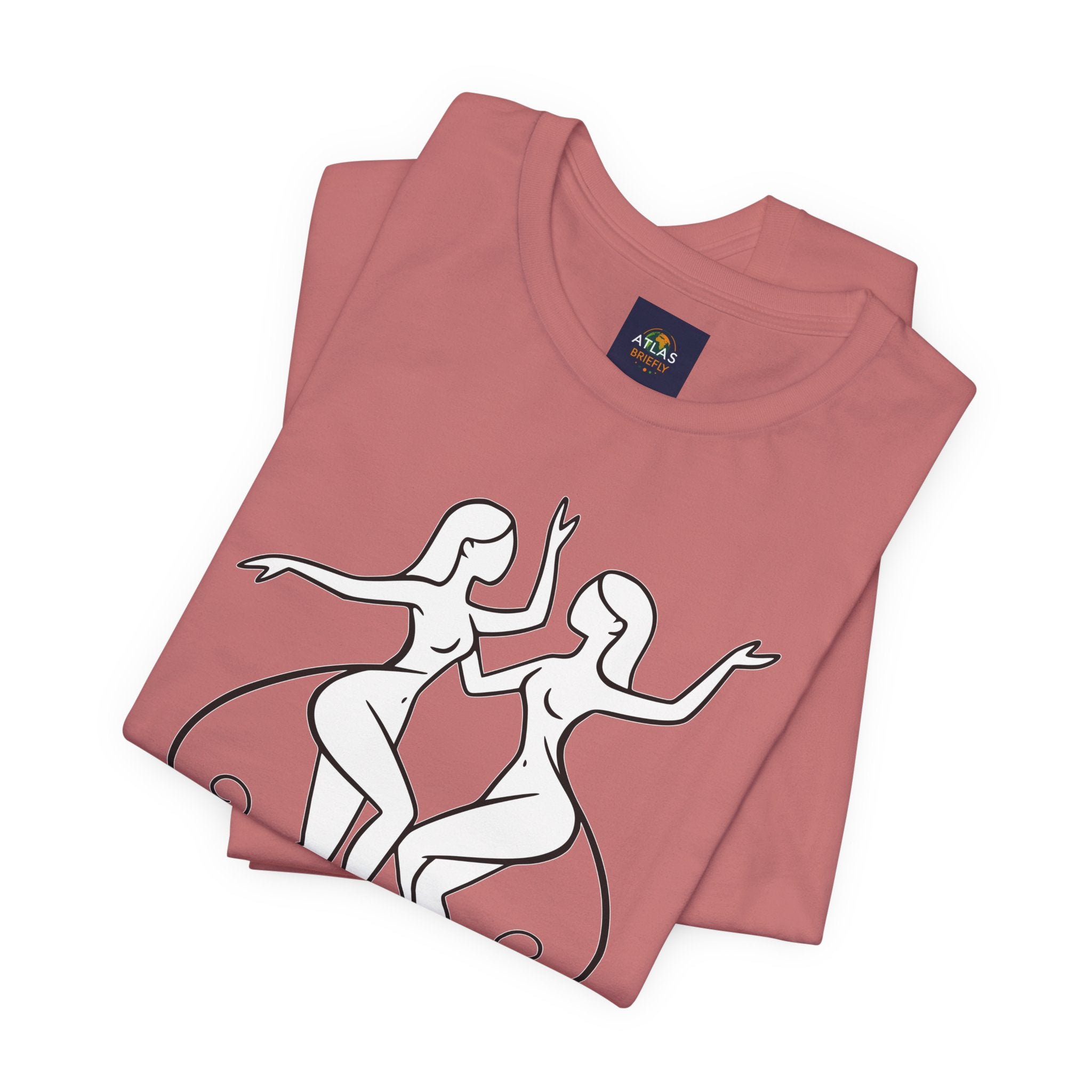 Gemini Zodiac Tee - Minimalistic Black and White Unisex Design