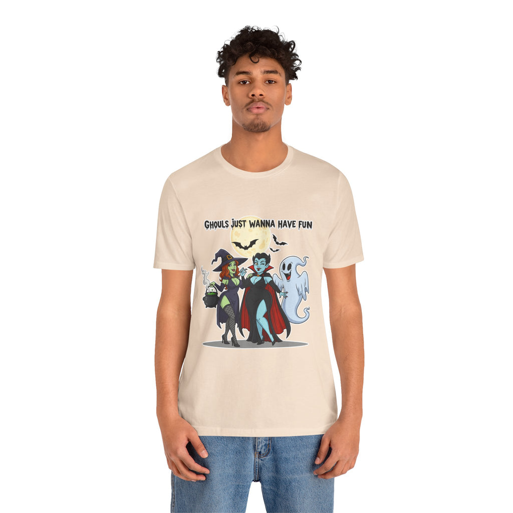 Ghouls Just Wanna Have Fun Halloween T-Shirt - Cute Witch Vampire Ghost Tee | Halloween Character Shirt - Atlas Briefly