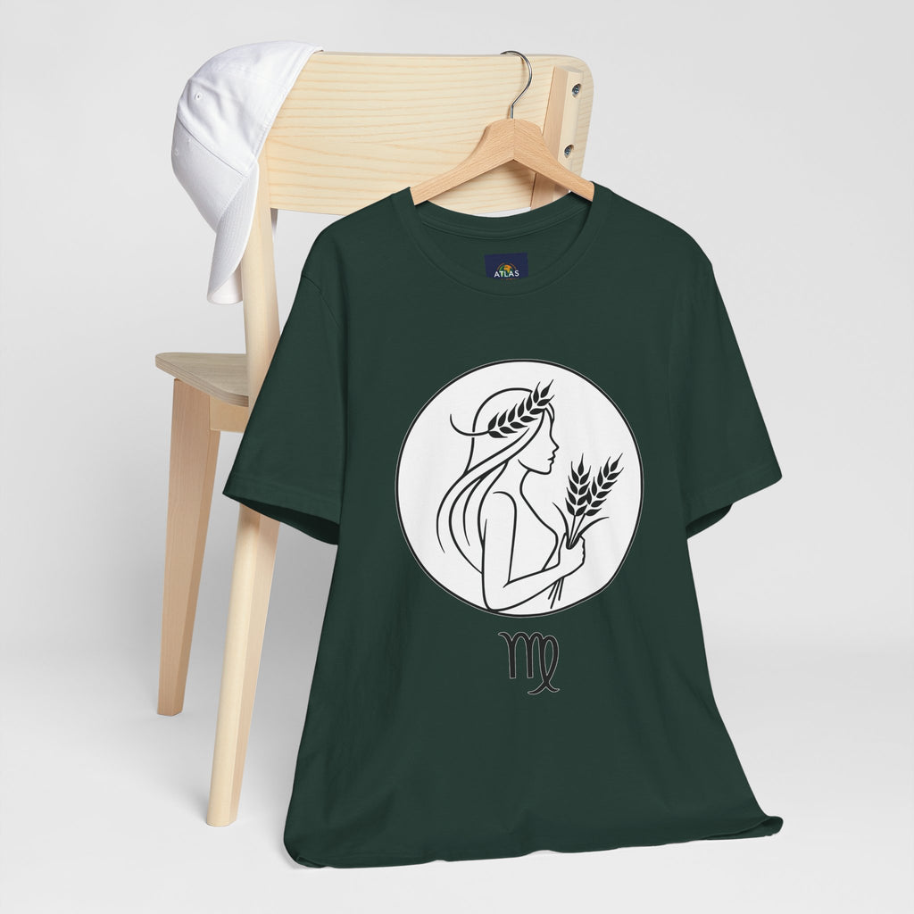 Virgo Zodiac Tee - Minimalist Black and White Unisex T-Shirt