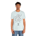 Gemini Zodiac Tee - Minimalistic Black and White Unisex Design