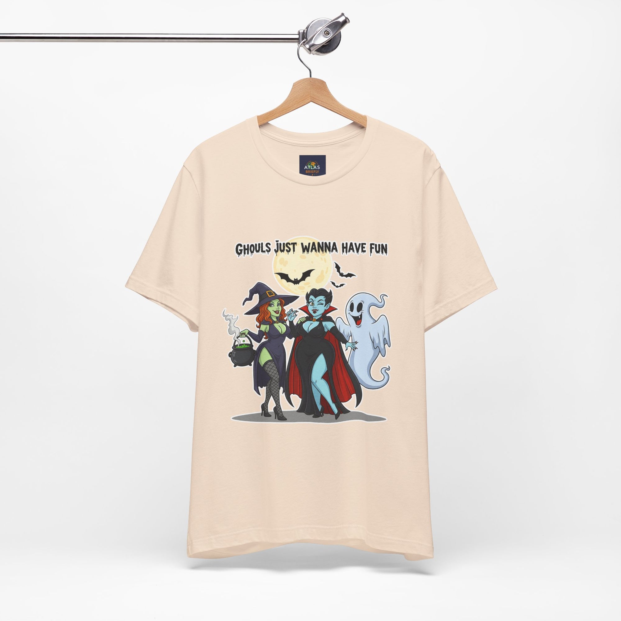 Ghouls Just Wanna Have Fun Halloween T-Shirt - Cute Witch Vampire Ghost Tee | Halloween Character Shirt - Atlas Briefly