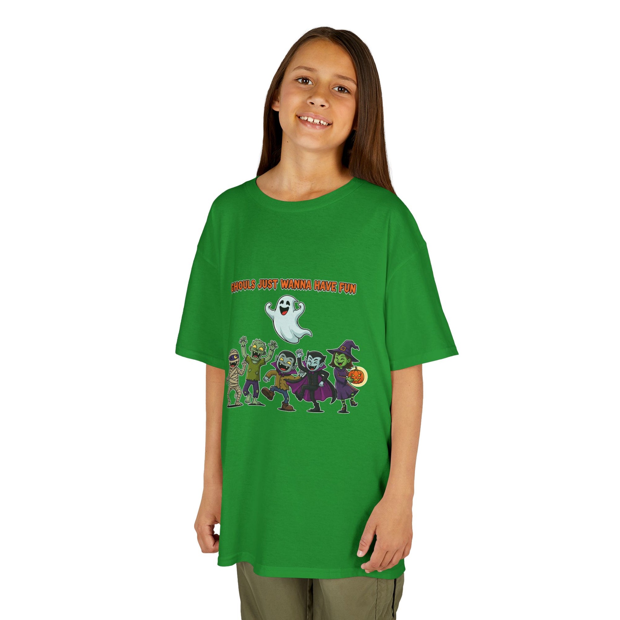 Ghouls Just Wanna Have Fun Kids Halloween T-Shirt | Funny Ghost Mummy Zombie Vampire Witch Shirt for Boys & Girls Trick or Treat Tee - Atlas Briefly