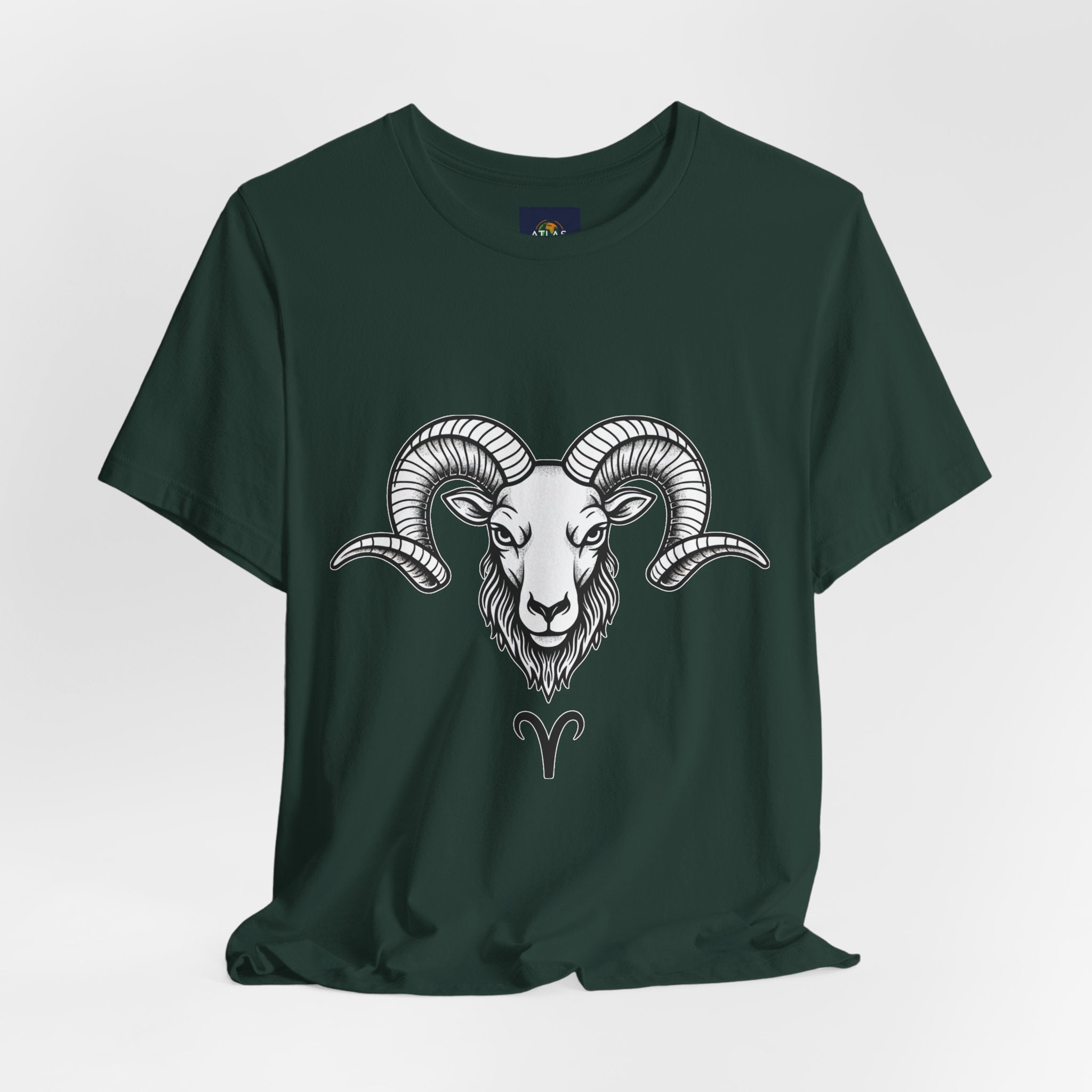 Aries Horoscope Tee - Unisex Black and White Minimal Design