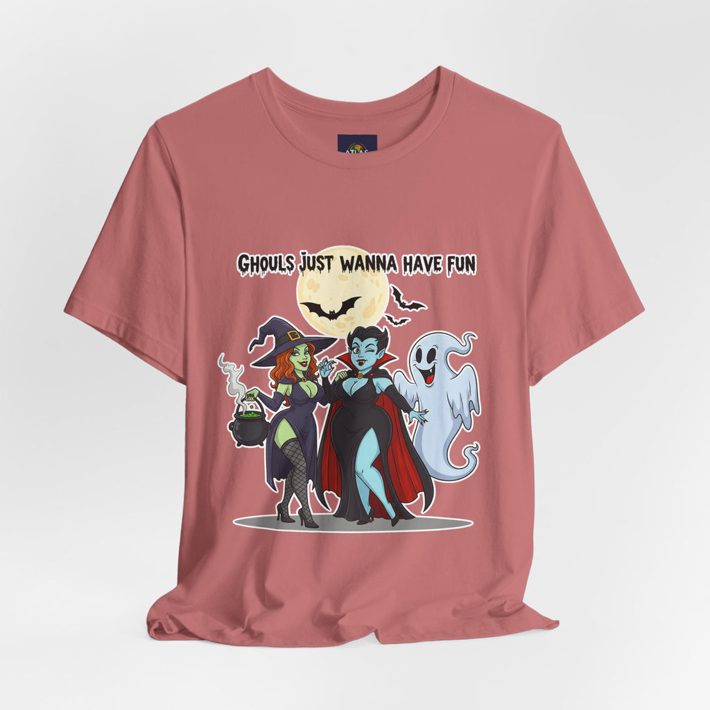Ghouls Just Wanna Have Fun Halloween T-Shirt - Cute Witch Vampire Ghost Tee | Halloween Character Shirt - Atlas Briefly