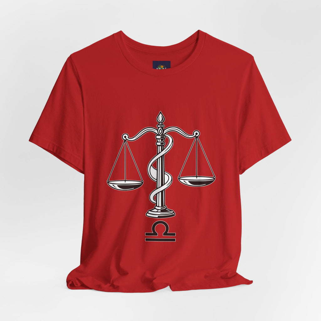 Libra Zodiac Tee - Stylish Unisex Minimalist Black and White Design