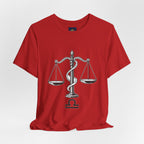 Libra Zodiac Tee - Stylish Unisex Minimalist Black and White Design