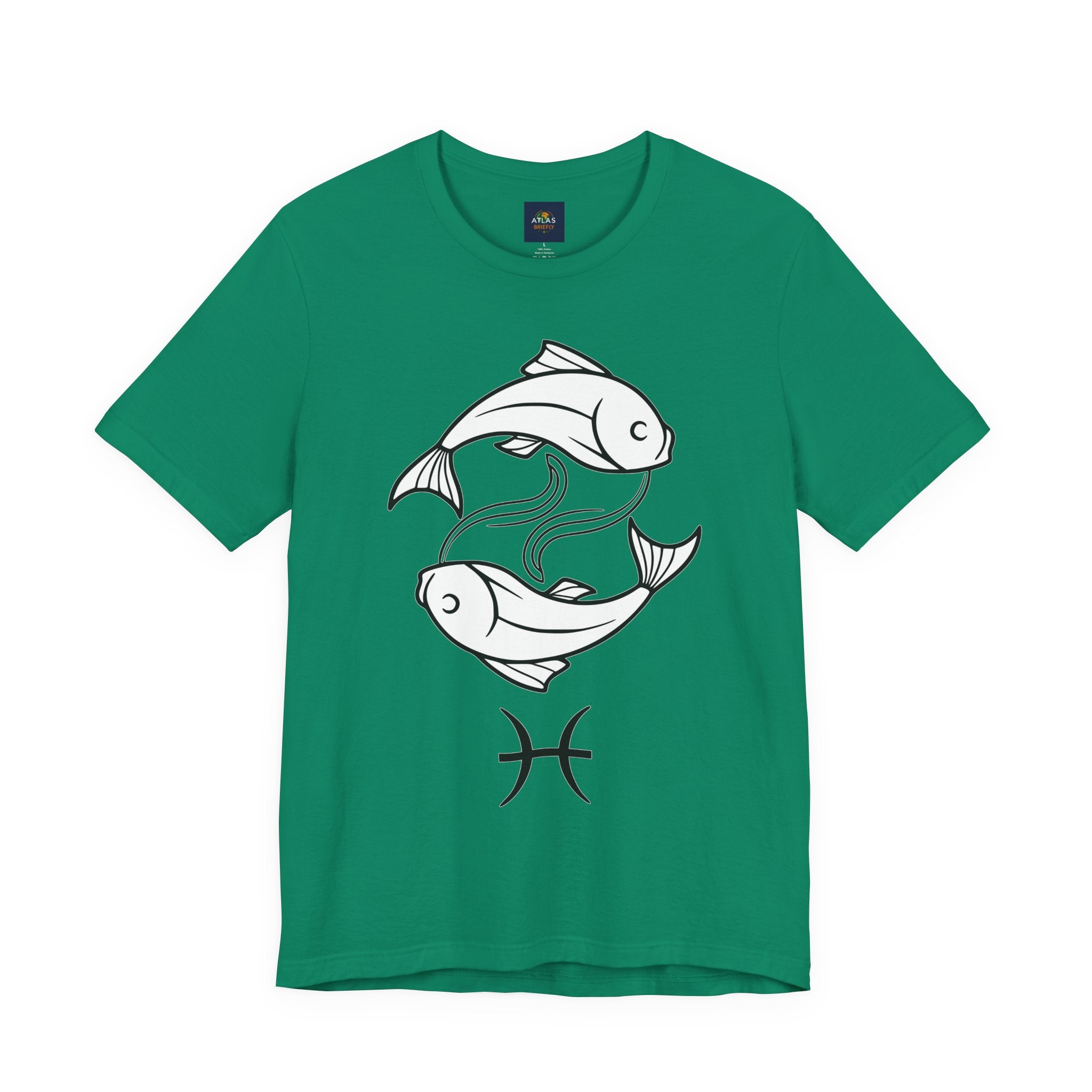 Pisces Zodiac T-shirt - Minimalist Black and White Unisex Tee