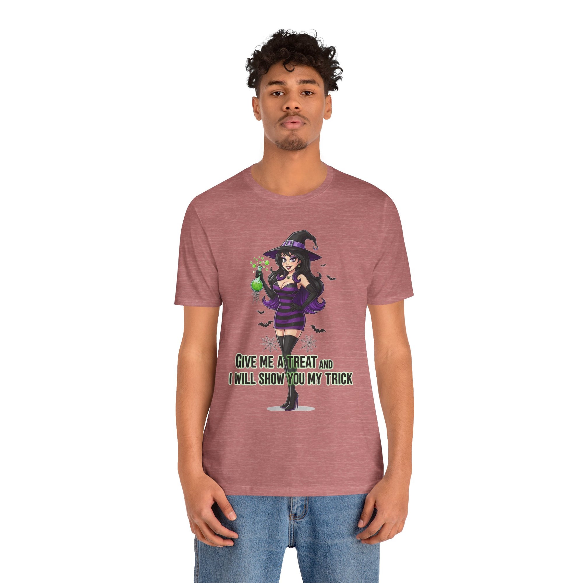 Sexy Witch Halloween T-Shirt - Flirty Witch Costume Tee | Trick or Treat Halloween Shirt - Atlas Briefly