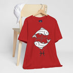 Pisces Zodiac T-shirt - Minimalist Black and White Unisex Tee