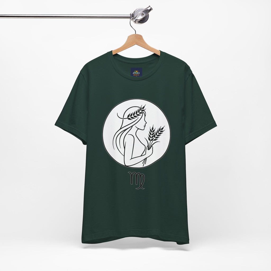 Virgo Zodiac Tee - Minimalist Black and White Unisex T-Shirt