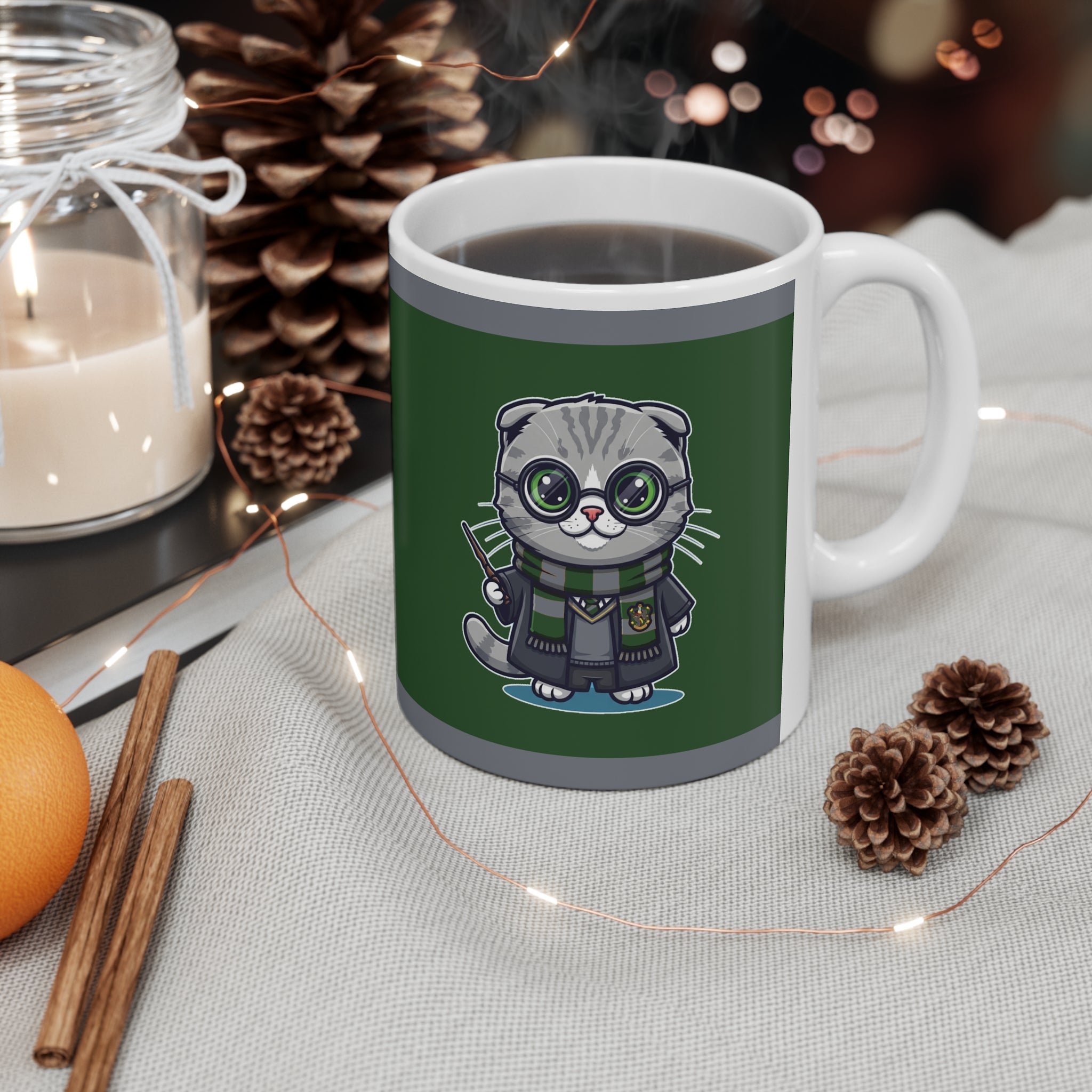 Harry Potter Slytherhiss Cat Mug - Cute Wizard Kitty Coffee Cup