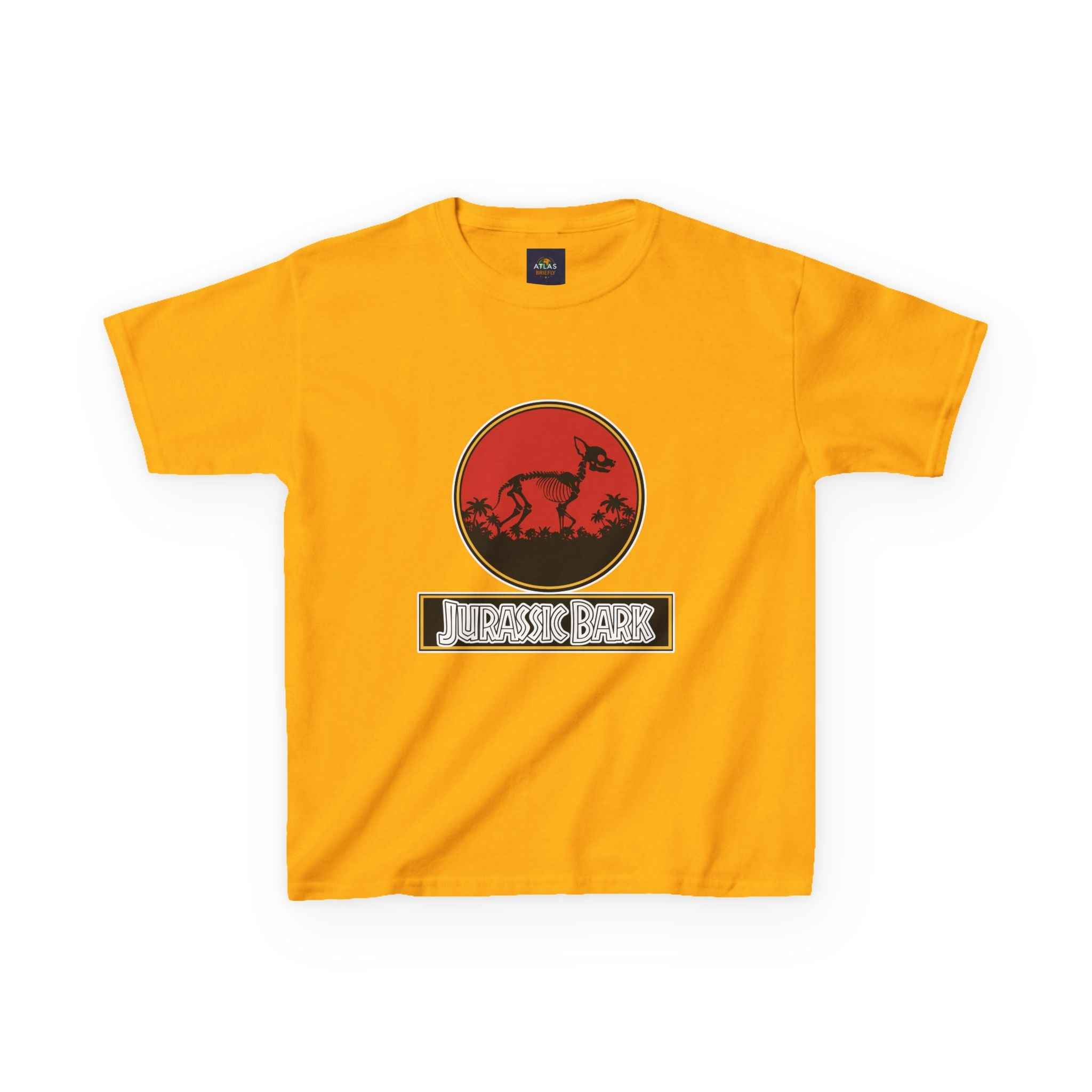 Kids Chihuahua Jurassic Bark T-Shirt - Fun Dog & Dinosaur Tee for Young Pet Lovers - Atlas Briefly