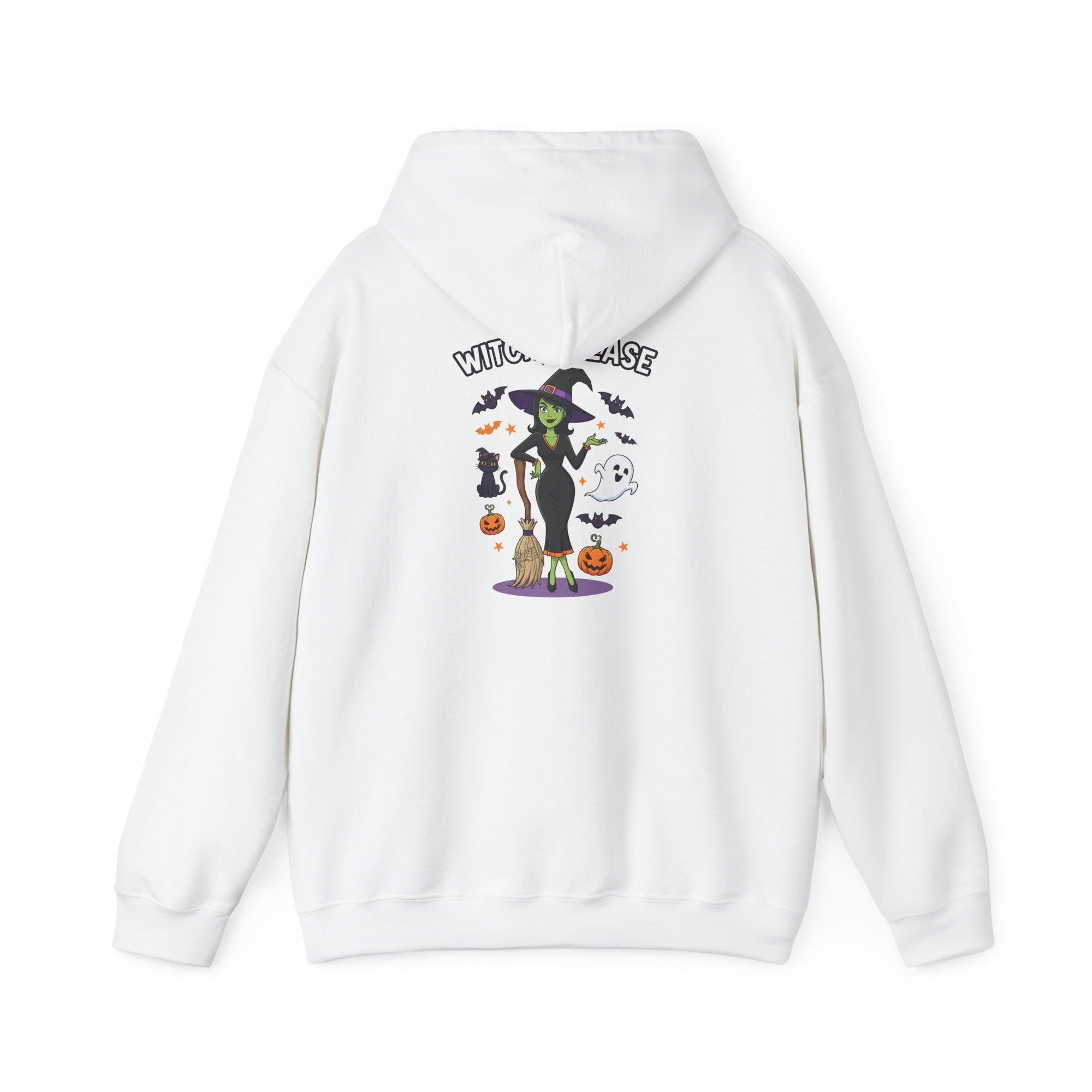 Witch Please Halloween Hoodie - Sassy Witch Sweatshirt with Pumpkin & Ghost Design | Halloween Apparel - Atlas Briefly