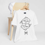 Pisces Zodiac T-shirt - Minimalist Black and White Unisex Tee