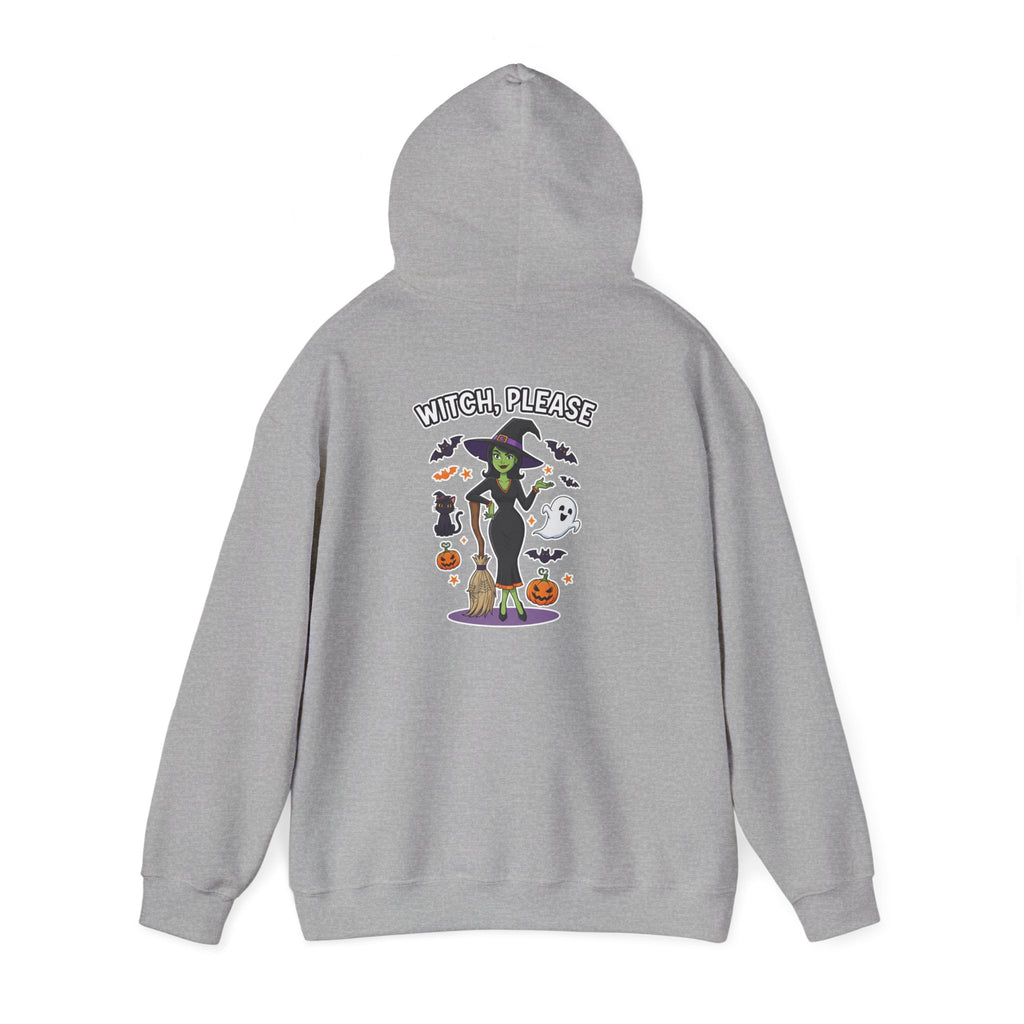 Witch Please Halloween Hoodie - Sassy Witch Sweatshirt with Pumpkin & Ghost Design | Halloween Apparel - Atlas Briefly