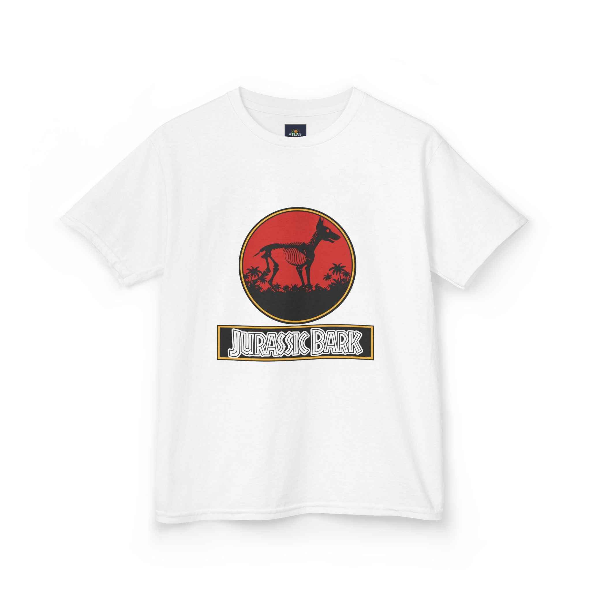 Kids Doberman Jurassic Bark T-Shirt | Fun Dog Tee for Kids - Atlas Briefly