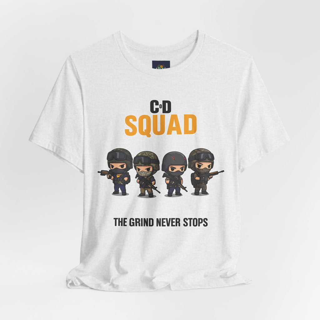 CoD Squad Tee for Gamers: The Grind Never Stops - Atlas Briefly