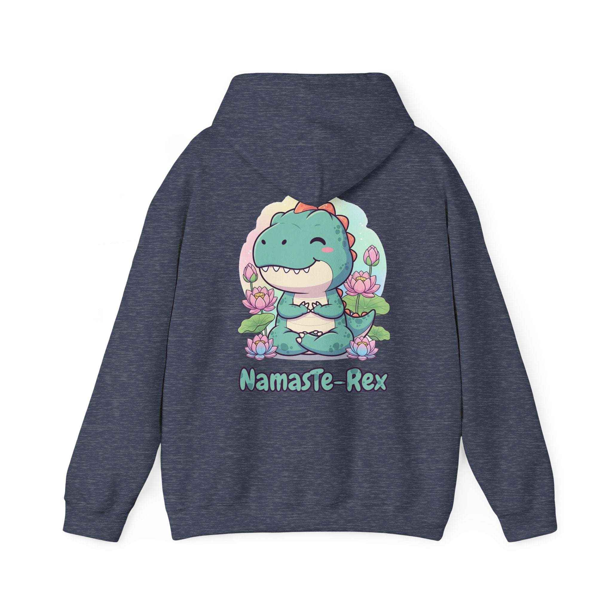 NamasTe-Rex Hoodie - Fun Yoga Dinosaur Sweatshirt for Comfort and Style - Atlas Briefly