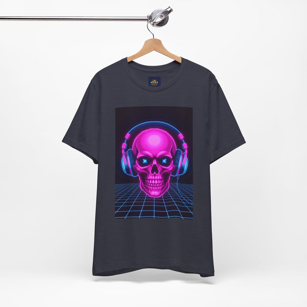Neon Skull Synthwave Tee - Atlas Briefly