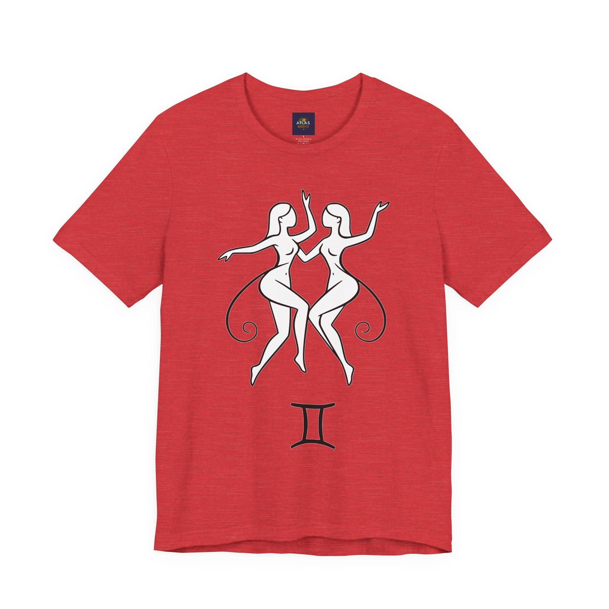 Gemini Zodiac Tee - Minimalistic Black and White Unisex Design