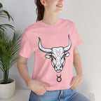 Taurus Zodiac T-Shirt - Minimalist Black and White Unisex T-Shirt