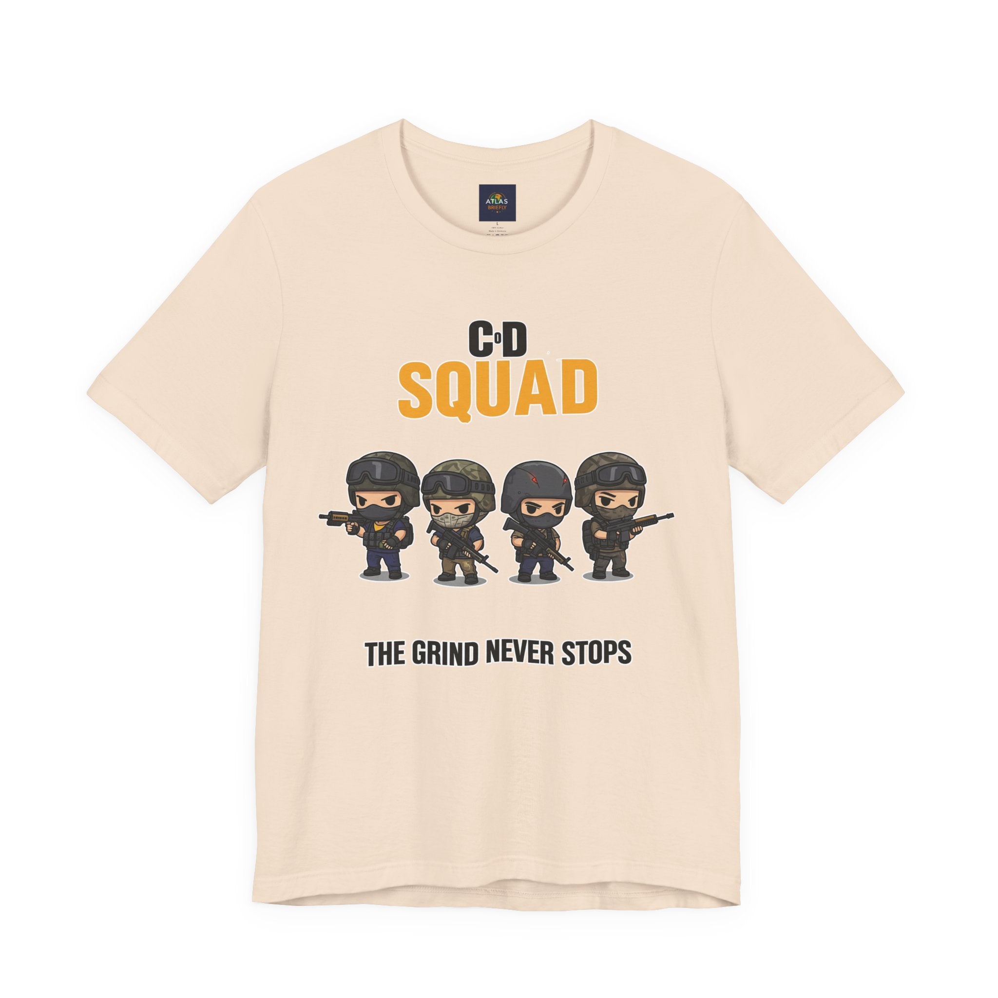 CoD Squad Tee for Gamers: The Grind Never Stops - Atlas Briefly