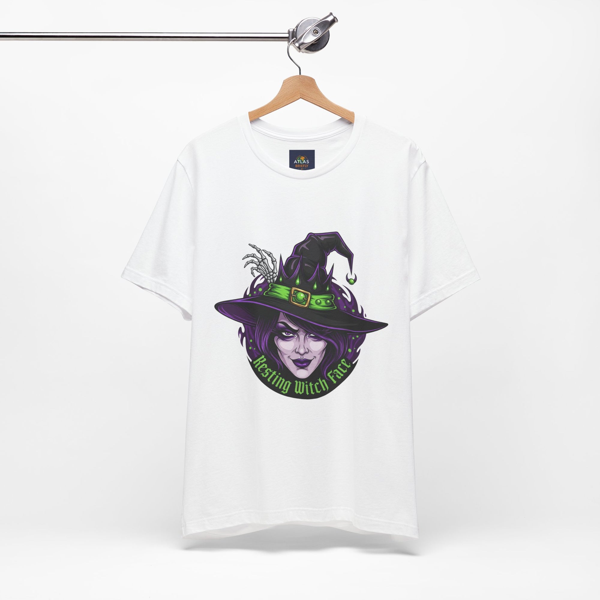 Resting Witch Face Halloween T-Shirt - Funny Witch Tee for Women & Men | Halloween Graphic Shirt - Atlas Briefly