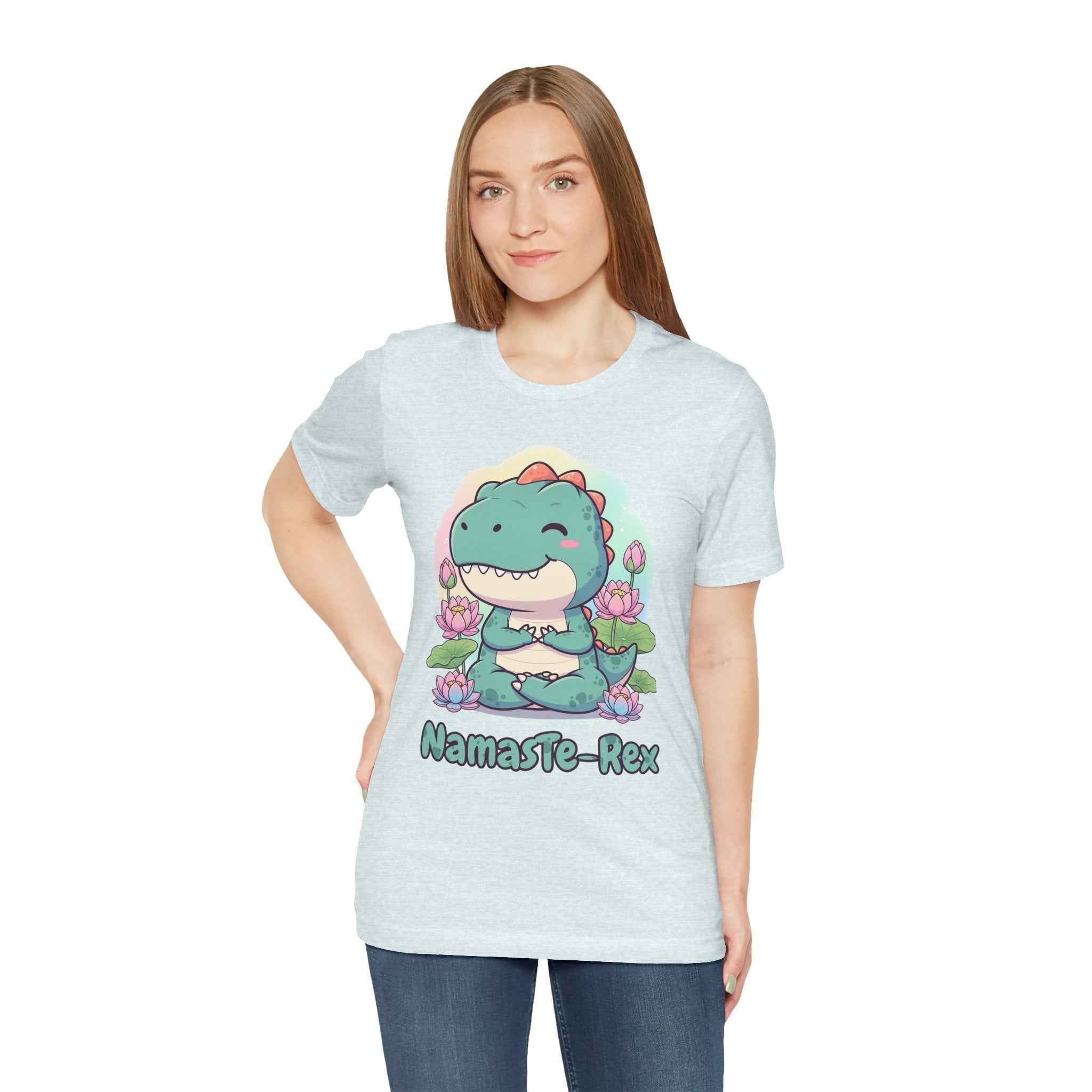 NamasTe-Rex T-Shirt - Yoga Dinosaur Tee - Atlas Briefly