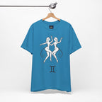 Gemini Zodiac Tee - Minimalistic Black and White Unisex Design
