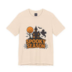 Spooky Season Halloween T-Shirt - Haunted House Ghost Bat Graphic Tee | Halloween Landscape Shirt - Atlas Briefly
