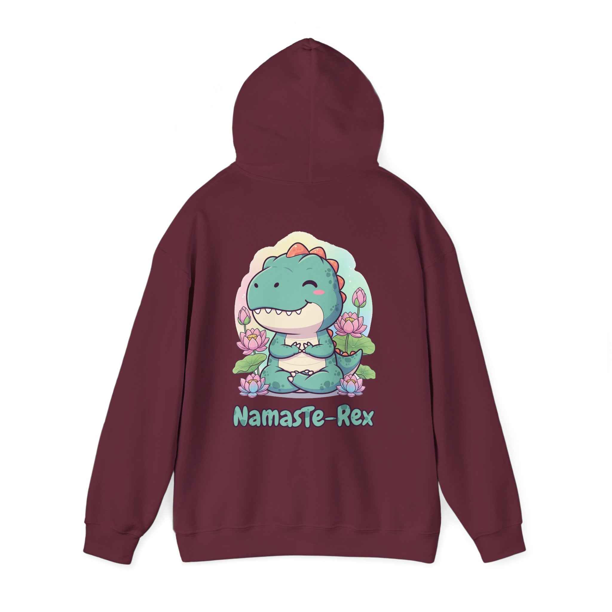 NamasTe-Rex Hoodie - Fun Yoga Dinosaur Sweatshirt for Comfort and Style - Atlas Briefly
