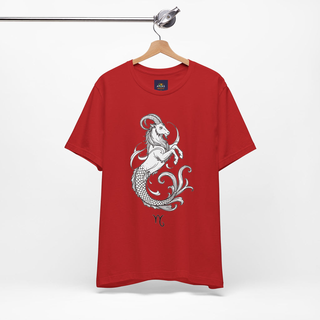 Capricorn Zodiac Tee - Unisex Minimalist Horoscope Shirt in Black and White