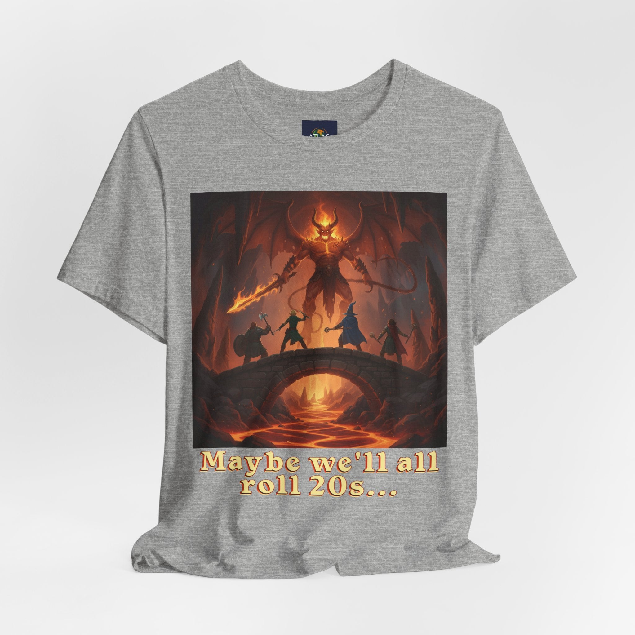 D&D Fantasy T-Shirt - Roll a Natural 20 Dungeon Master RPG Unisex Tee