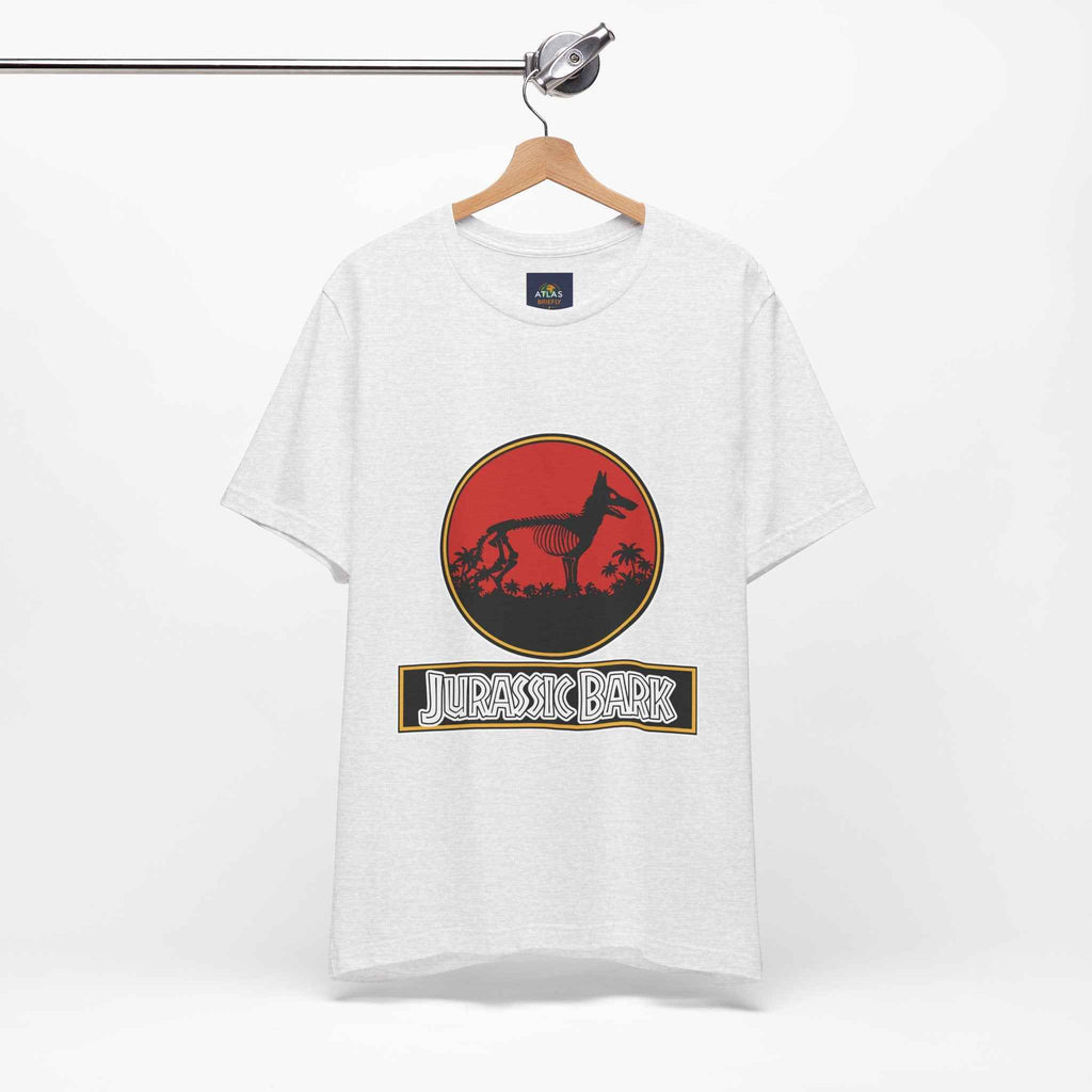 German Shepherd T-Shirt - Jurassic Bark Design | Unique Dog Lover Gift & Worldwide Shipping - Atlas Briefly