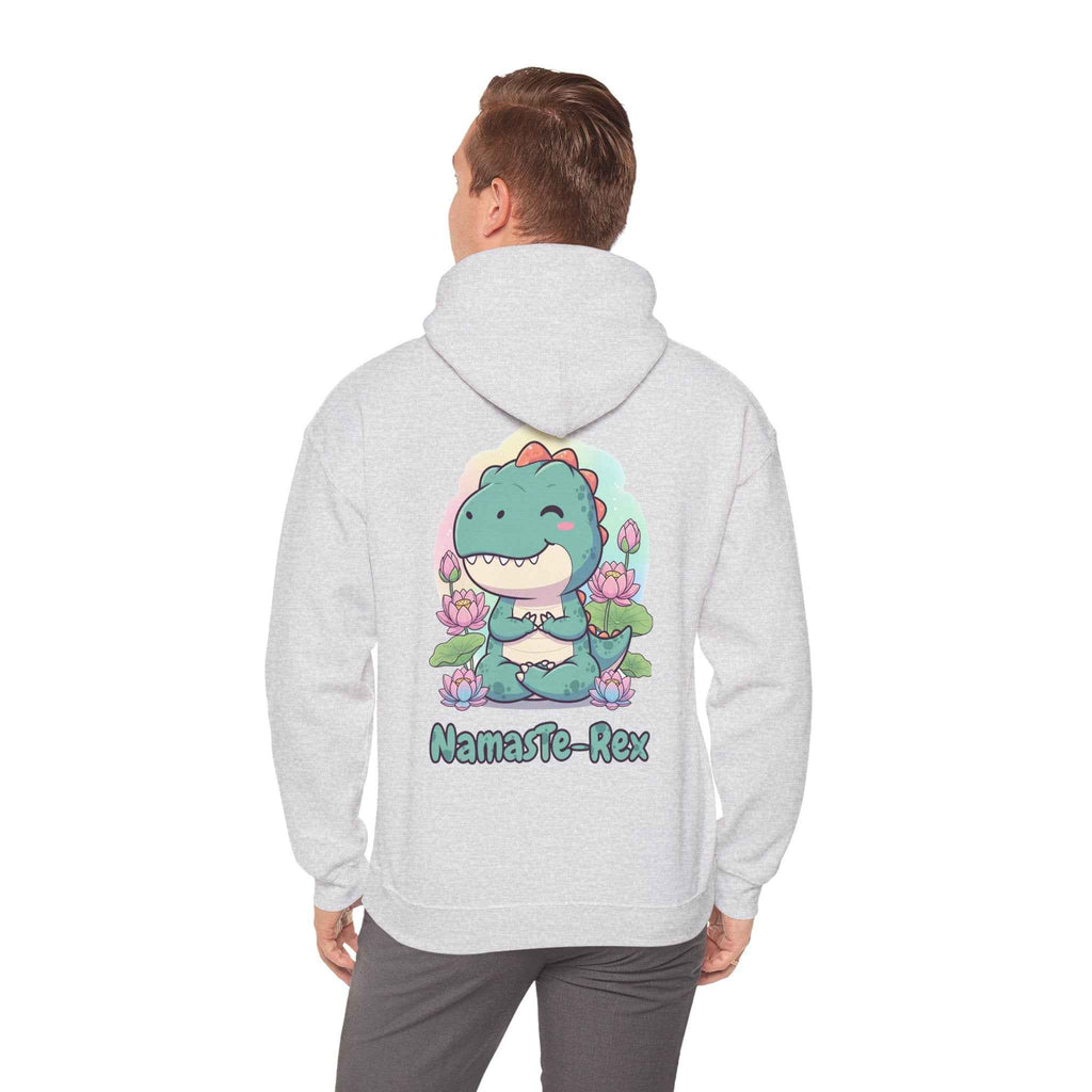 NamasTe-Rex Hoodie - Fun Yoga Dinosaur Sweatshirt for Comfort and Style - Atlas Briefly