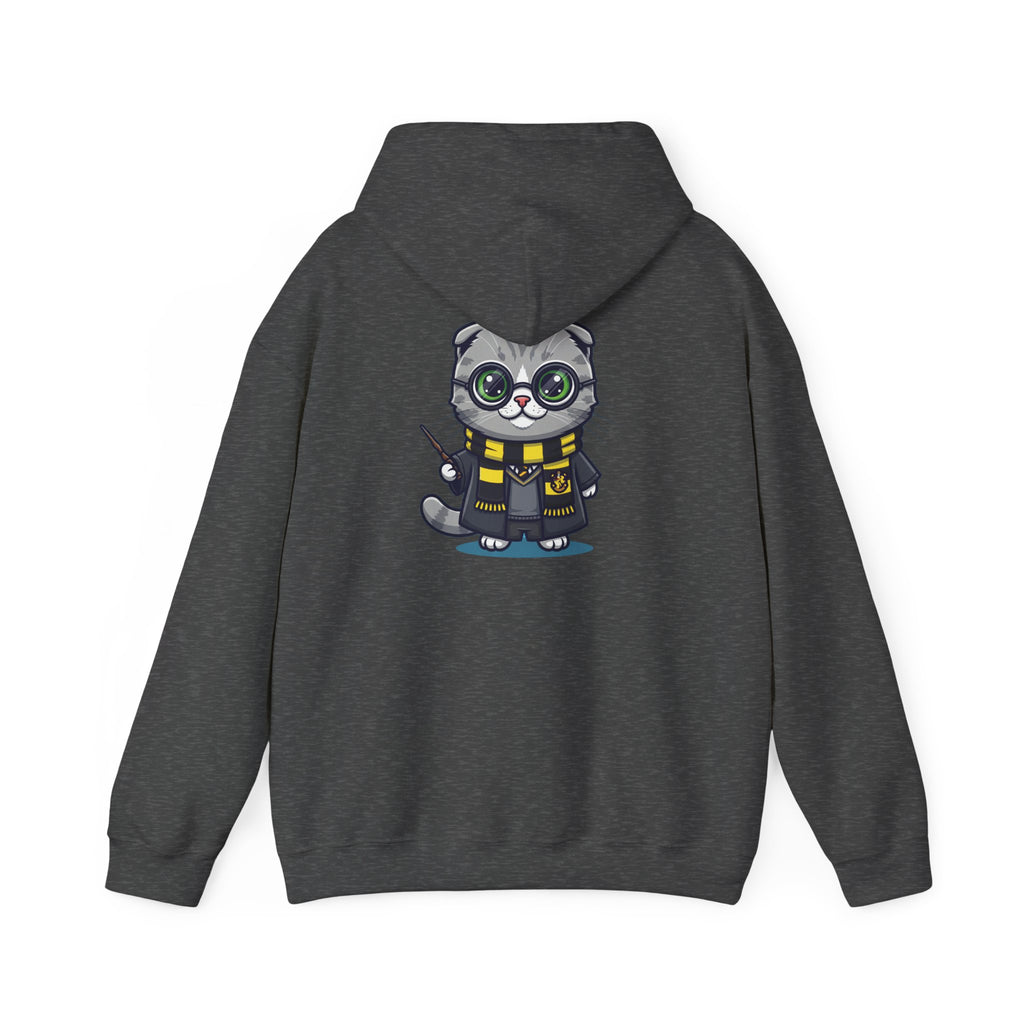 Hufflepurr Harry Potter Hoodie - Funny Wizarding World Sweatshirt | Cute Potter Cat Gift - Atlas Briefly