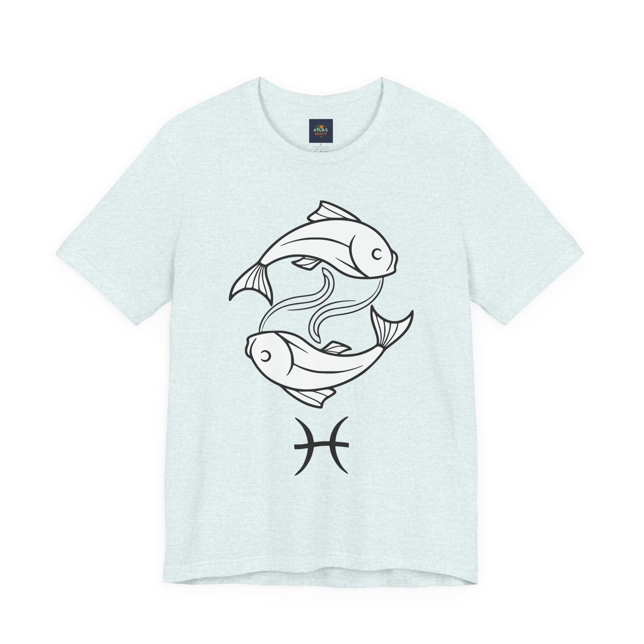 Pisces Zodiac T-shirt - Minimalist Black and White Unisex Tee