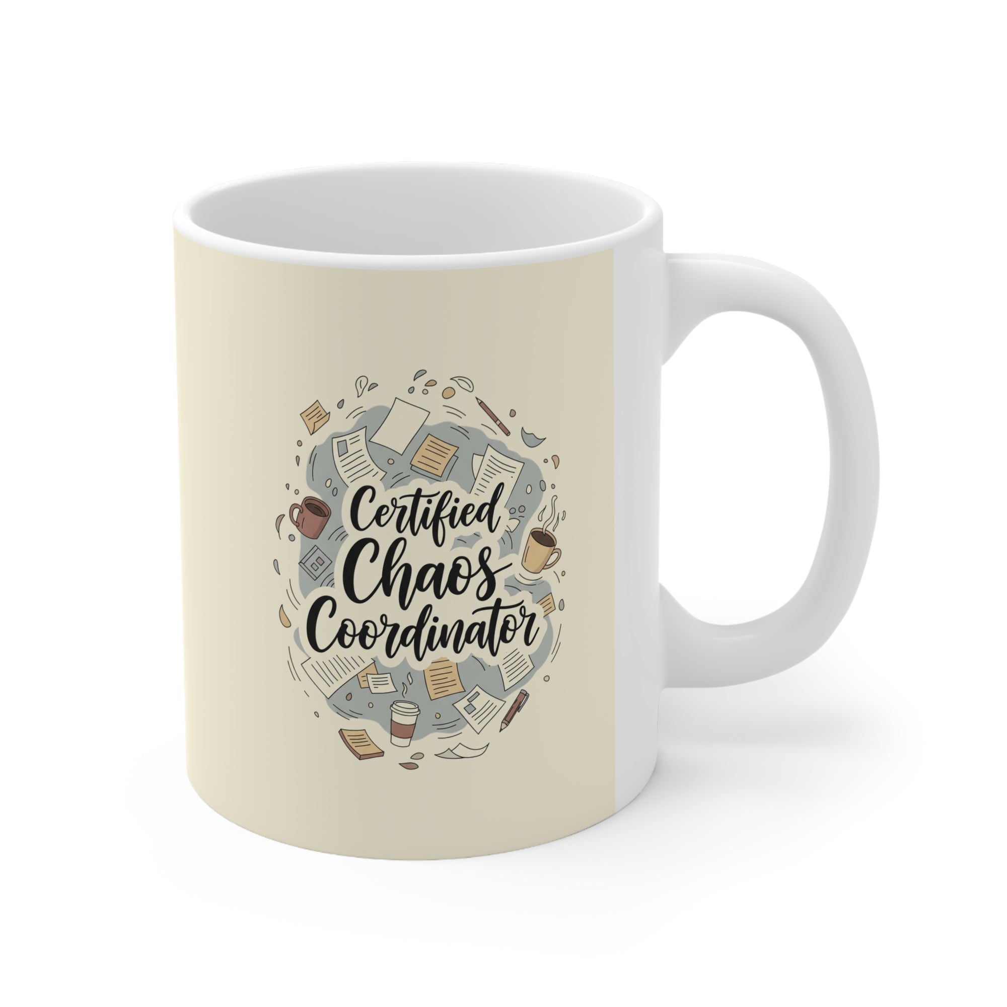 Certified Chaos Coordinator Mug - Funny Mom Teacher Coffee Cup | Organized Chaos Gift EU Version - Atlas Briefly