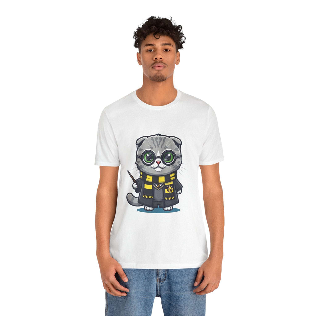Hufflepurr Harry Potter T-Shirt - Funny Wizarding World Tee | Cute Potter Cat Gift - Atlas Briefly