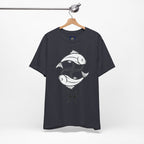 Pisces Zodiac T-shirt - Minimalist Black and White Unisex Tee