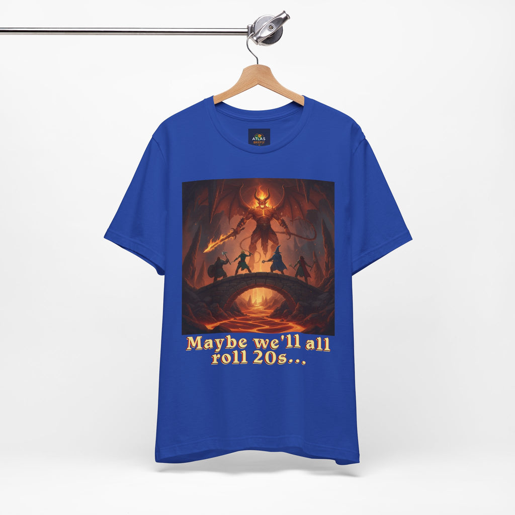 D&D Fantasy T-Shirt - Roll a Natural 20 Dungeon Master RPG Unisex Tee