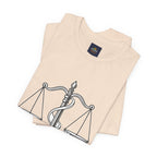 Libra Zodiac Tee - Stylish Unisex Minimalist Black and White Design