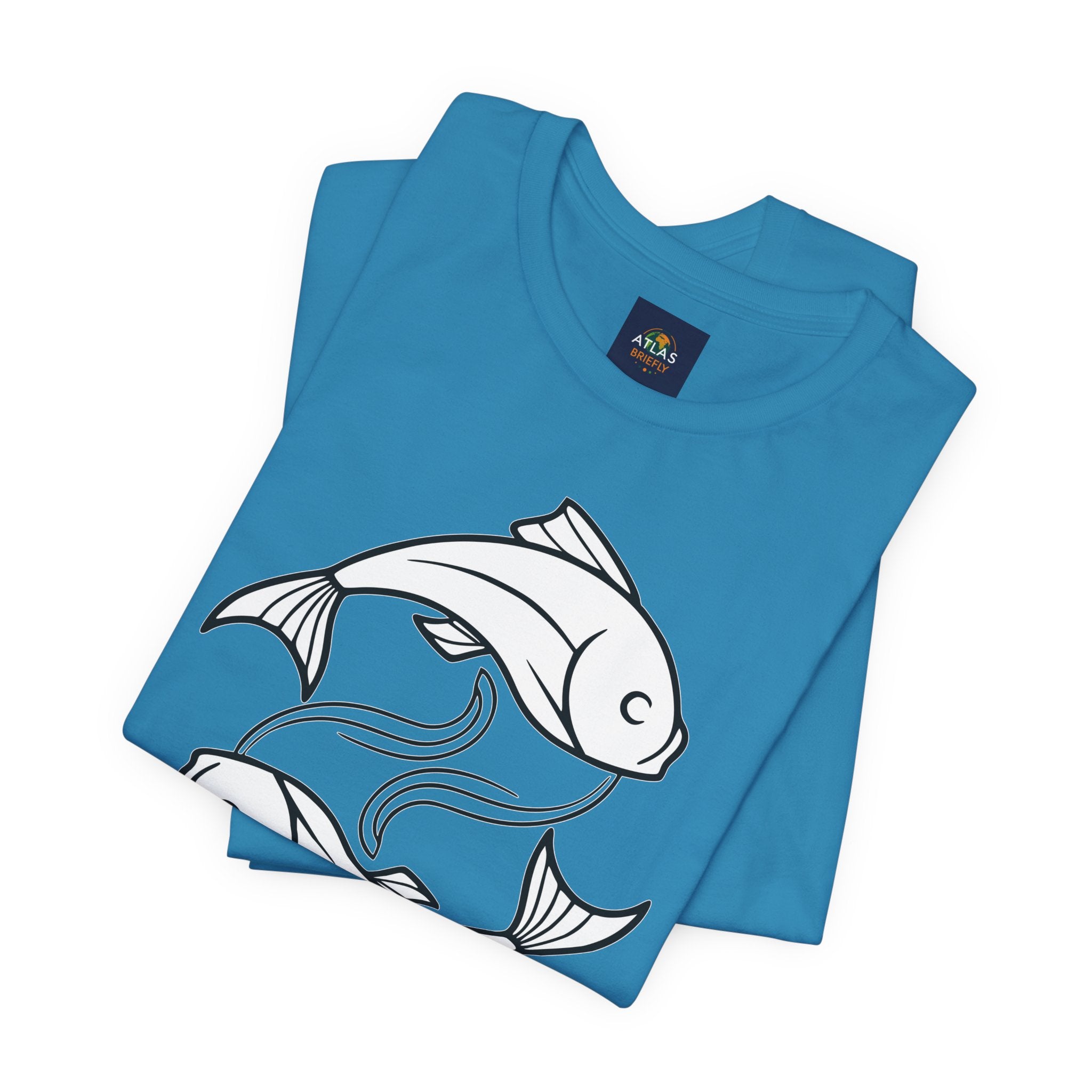 Pisces Zodiac T-shirt - Minimalist Black and White Unisex Tee